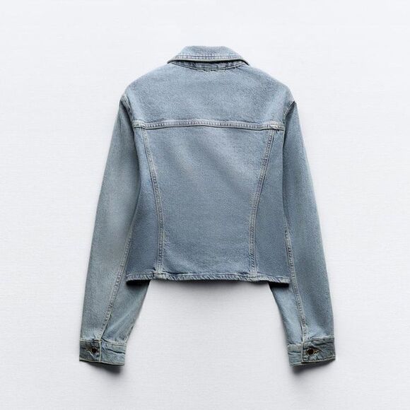 ZARA FITTED Z1975 DENIM JACKET - Picture 5 of 7